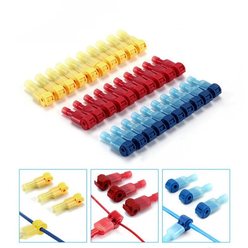 50PCS Konektor Terminal Kabel Listrik Insulated 22-10 AWG T-Taps connector