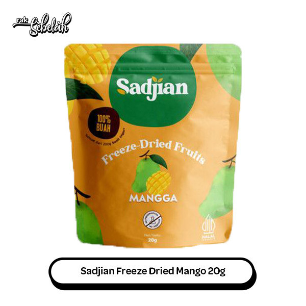 

Sadjian Freeze Dried Mango 20g Cemilan Buah Mangga Kering No Sugar