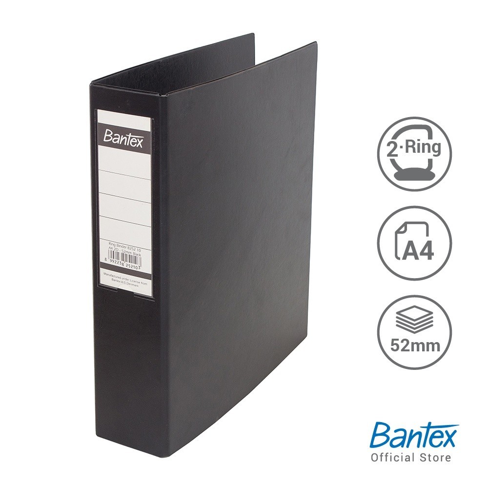 

[Stationery Spectrum] Bantex Ring Binder 2 Ring D 52mm A4 Black 8252 10