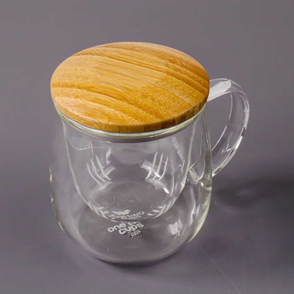 Teko Gelas Cangkir Teh Tea Cup Mug Dengan Saringan Gelas Aesthetic Saringan Rempah Saringan Kaca