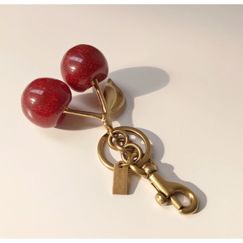 COACH  KEYCHAIN Signature Cherry Bag Charm ORIGINAL