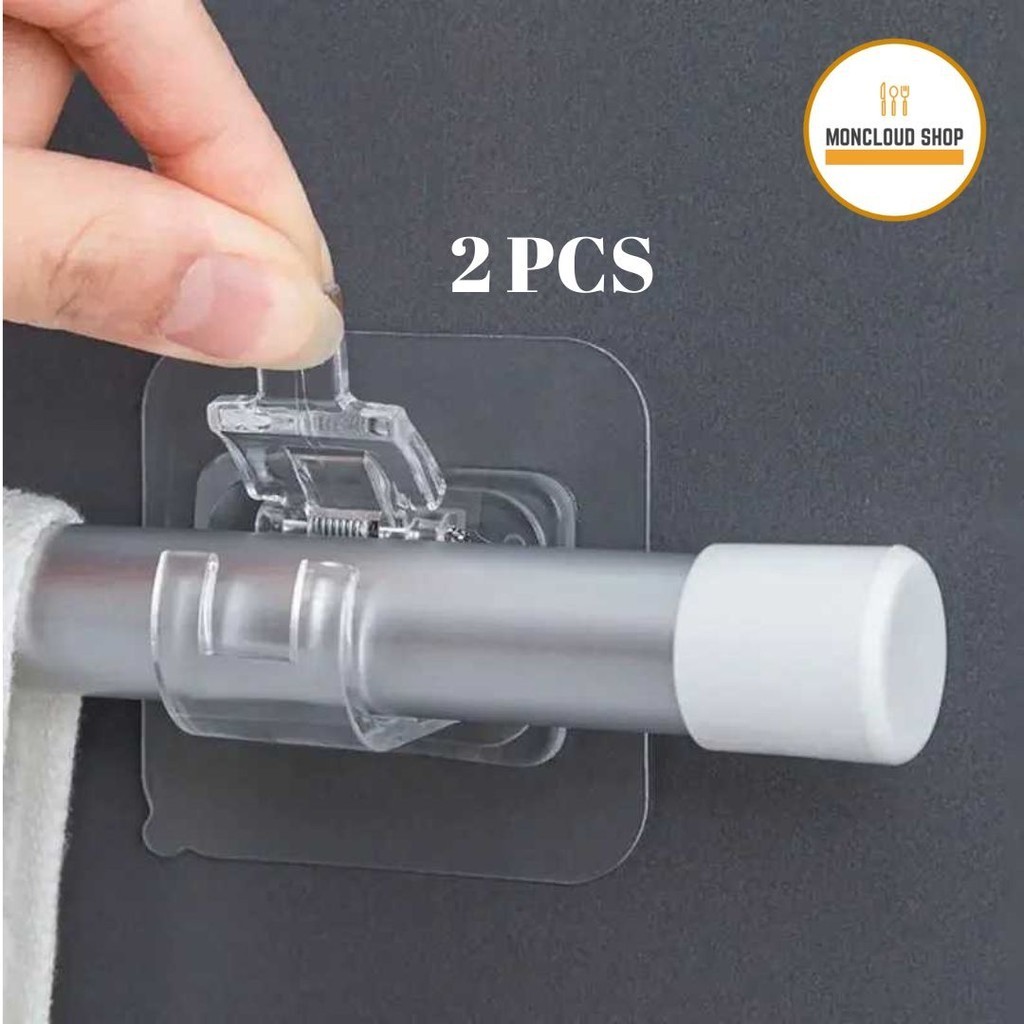 Gantungan Penyangga Rel Gorden Tempel Bracket Socket Hook Wall Hanger