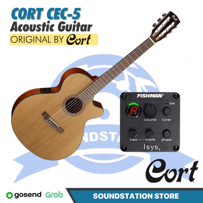 Cort CEC-5 Nylon Classical Guitar - Gitar Akustik Klasik
