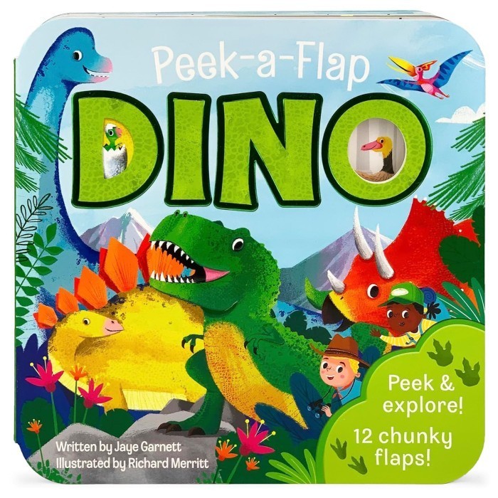 Board book Import Peek-a-Flap Dino - Children's Lift-a-Flap Board Book