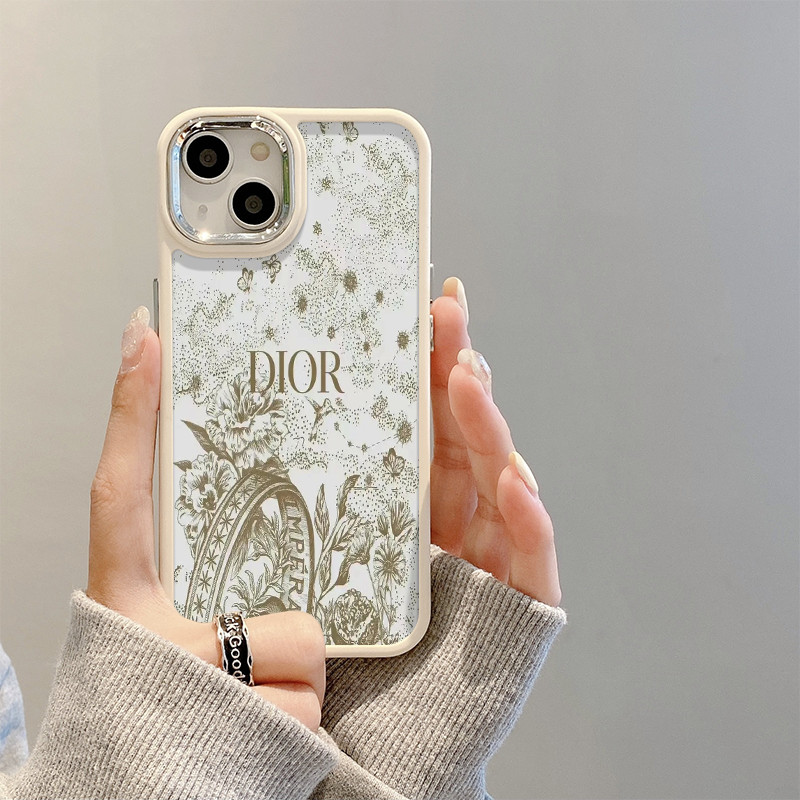 Solf Case Dior Ring pattern Case For Casing hp iPhone 11 12 15 14 13 PlusProMax 8 7Plus SE2 SE3 6 6s