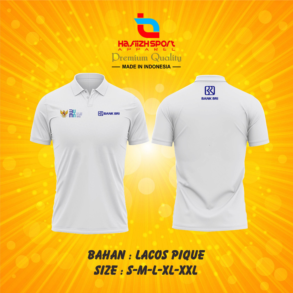 KAOS POLO KERAH BANK BRI GARUDA BUMN / POLO BRI / POLO BANK RAKYAT INDONESIA PREMIUM