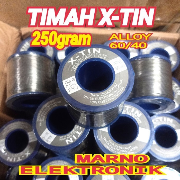 TIMAH SOLDER PATRI TENOL X-TIN 0.8MM 60/40 250GRAM TXIN 250 GRAM -BB12