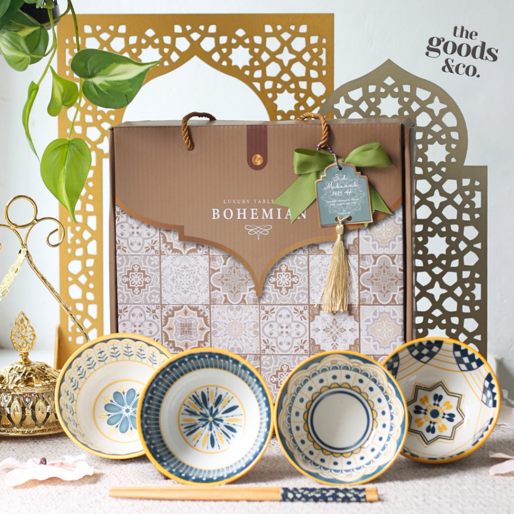 

Hampers Lebaran Idul Fitri Mangkok Set Premium Eid Mubarak Gift Set Mangkok Keramik Parsel Lebaran/ Baru Mewah