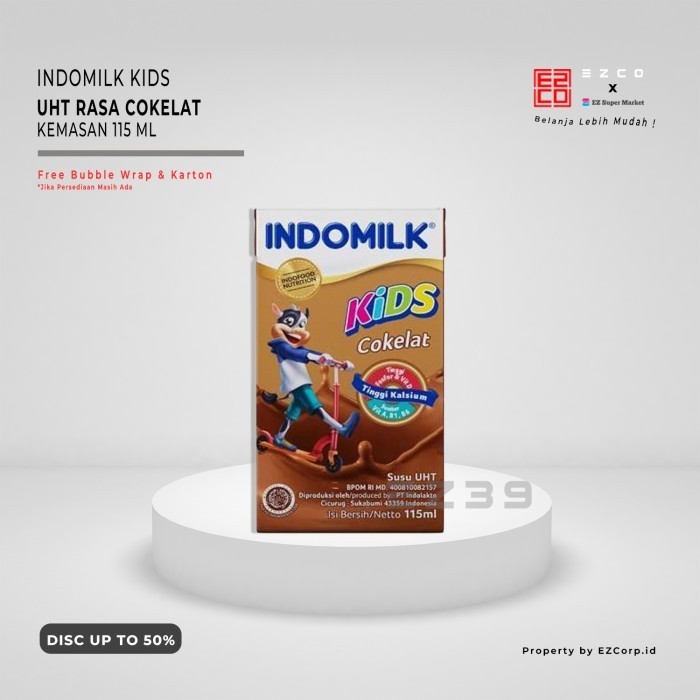 

INDOMILK KIDS SUSU UHT RASA COKLAT KEMASAN 115 ML