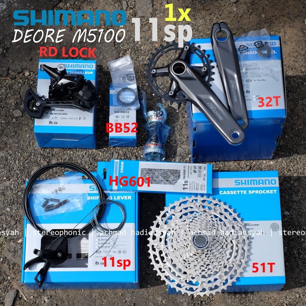 BNIB ORIGINAL Groupset SHIMANO DEORE M5100 1x11speed Groupset M5100 1x11sp DEORE Groupset 11speed DE