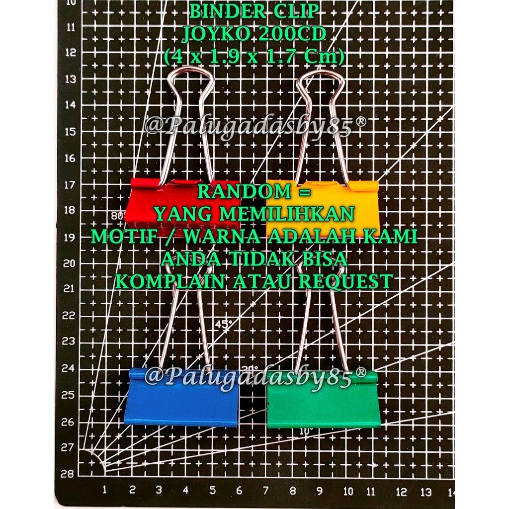 

(1 Biji) Binder Clip Joyko 200 CD Warna / Binder Clip Klip Penjepit Kertas Joyko CD 200 / Joyko 200CD / Klip Binder Warna Joyko 200