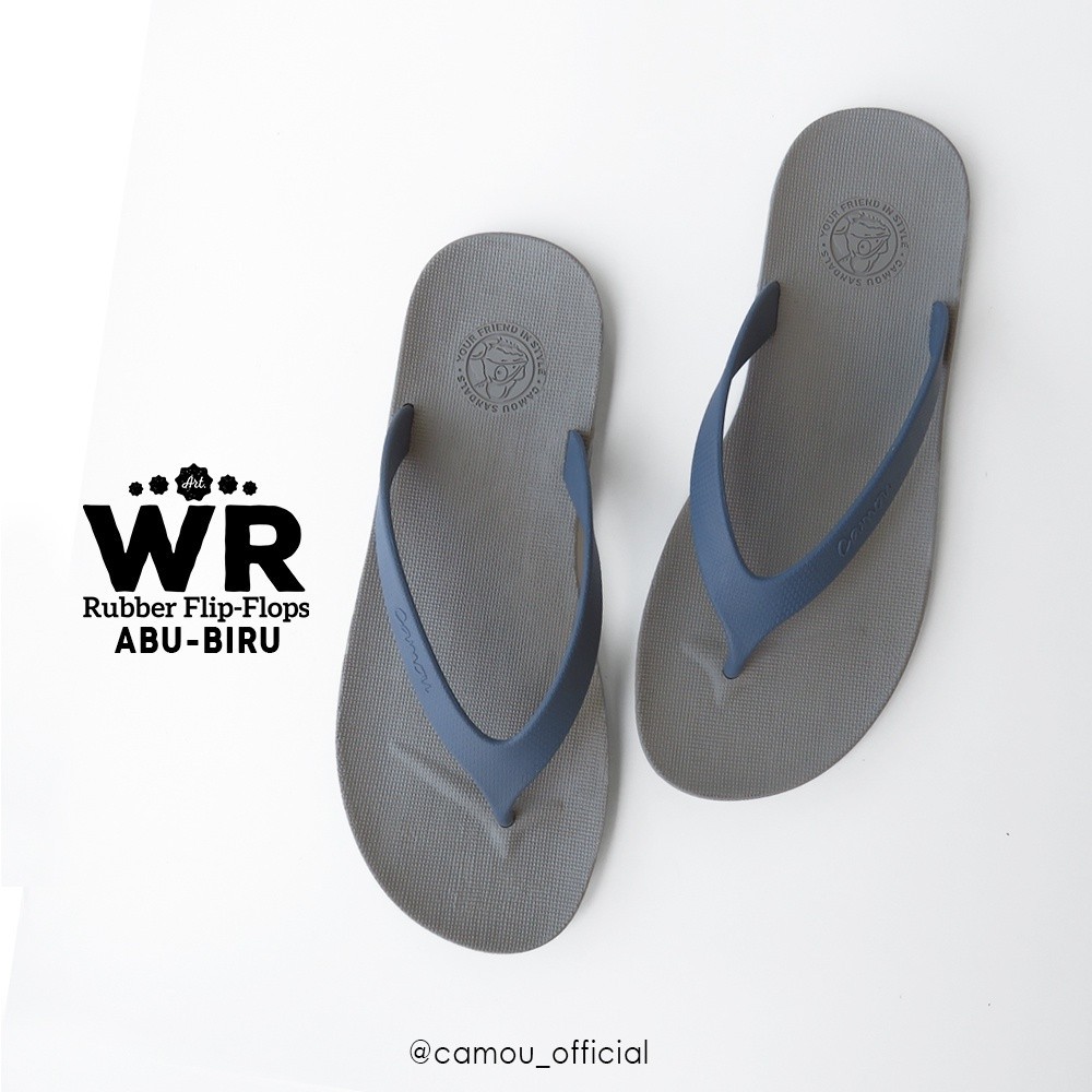 Sandal Camou Pria WIRA Abu - Biru Sandal Jepit Pria Camou WR Sandal Cowok Camou Japit Sandal Flip Fl