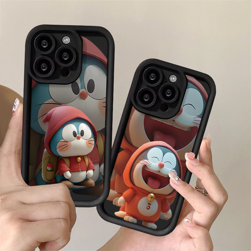 3D Doraemon Cute Jingle Cat Case Vivo Y78 PLUS Y35 Y20 Y21 Y22 Y16 Y17 Y27S Y27 Y02S Y02T Y20I Y15S Y12S Y22s Y21s Y33s Y11 Y15 Y12 Y27S Y15A Y12A Y50 Y1S Y95 V29 V25E V21E S16 S17 4G 5G All-inclusive Protection Upgraded 3D Doraemon Case Silicone Antifall
