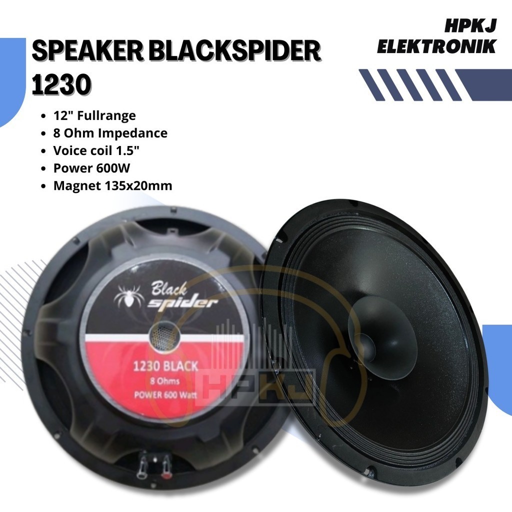 SPEAKER KOMPONEN BLACKSPIDER 1230 12 INCH Speaker blackspider 1230