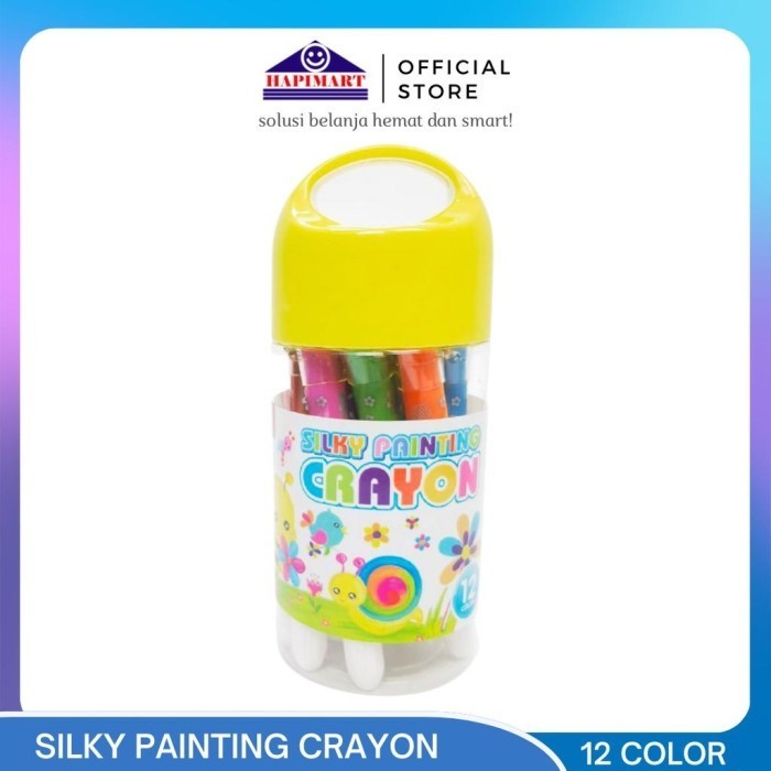 

Crayon Putar Set Yalong Silky Painting 12 Water Color Effect Washable Set Alat Mewarnai