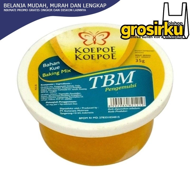 

KOEPOE KUPU TBM 35 70 gram / PENGEMBANG KUE