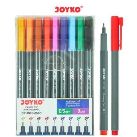 

DP298S SET DRAWING PEN JOYKO Warna Warni 9 Warna