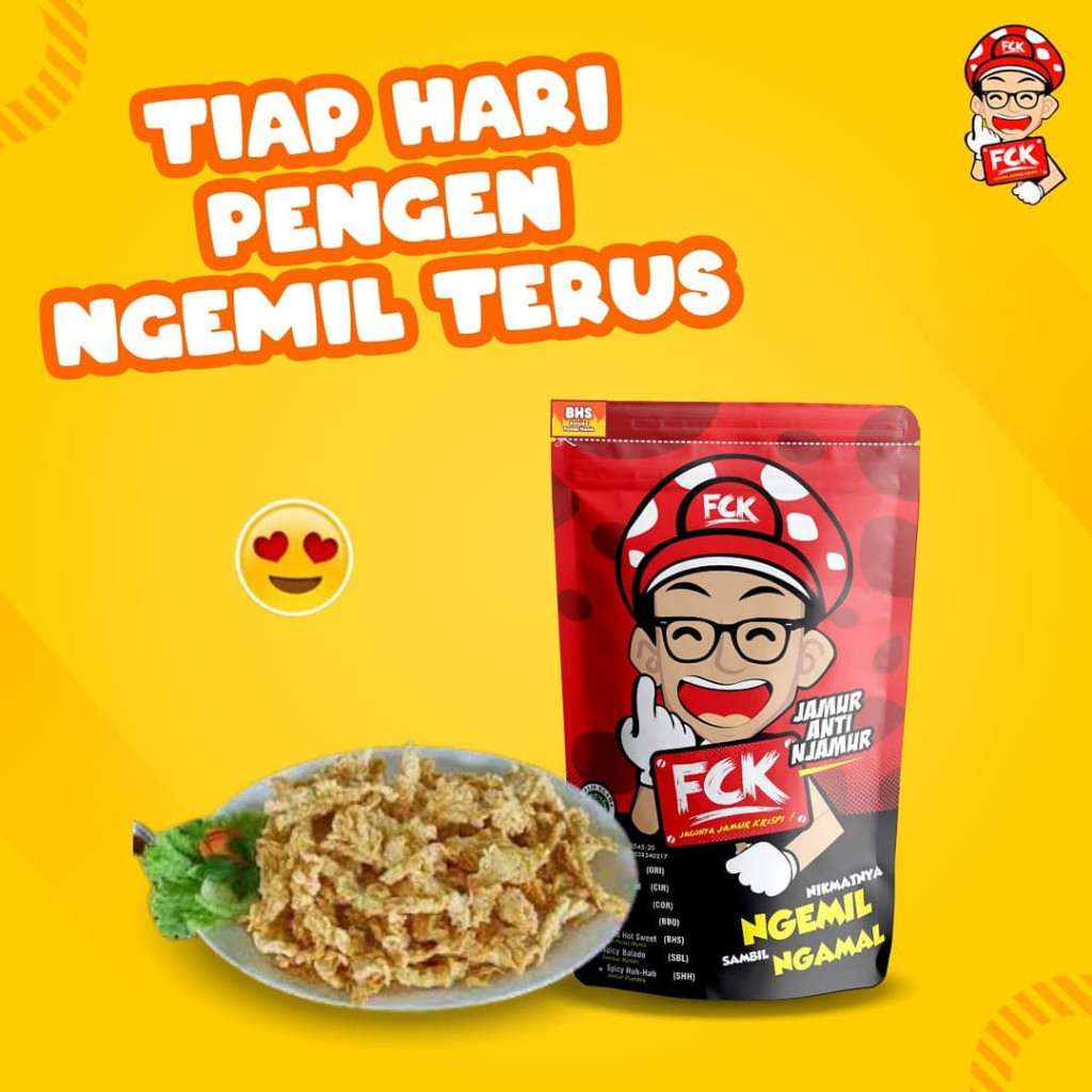 

Snack Cemilan FCK Jamur Crispy enak Jamur Krispi kripik jamur jajanan FCK Jamur crispy Cemilan keripik jamur tiram Kelud Amanah