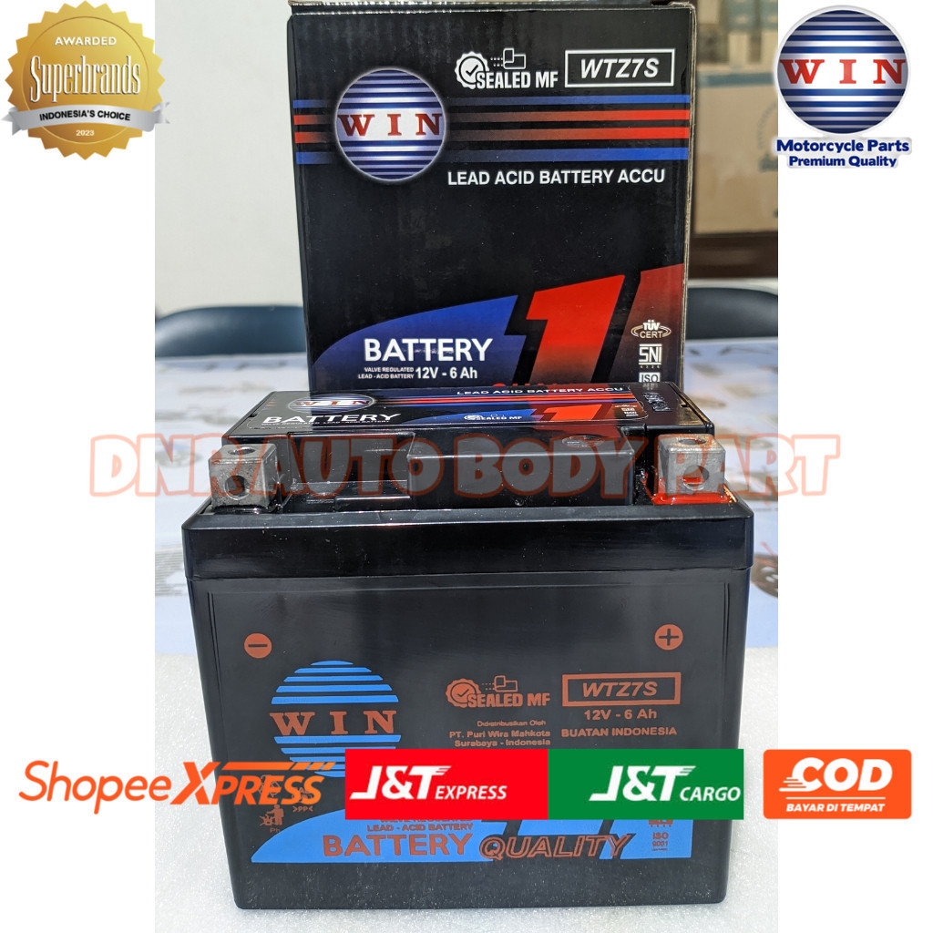 Aki Motor Vario 125 150 2015 2016 2017 / NMAX 155 / Satria FU 150 2005 -2010 | accu battery WTZ - 7S