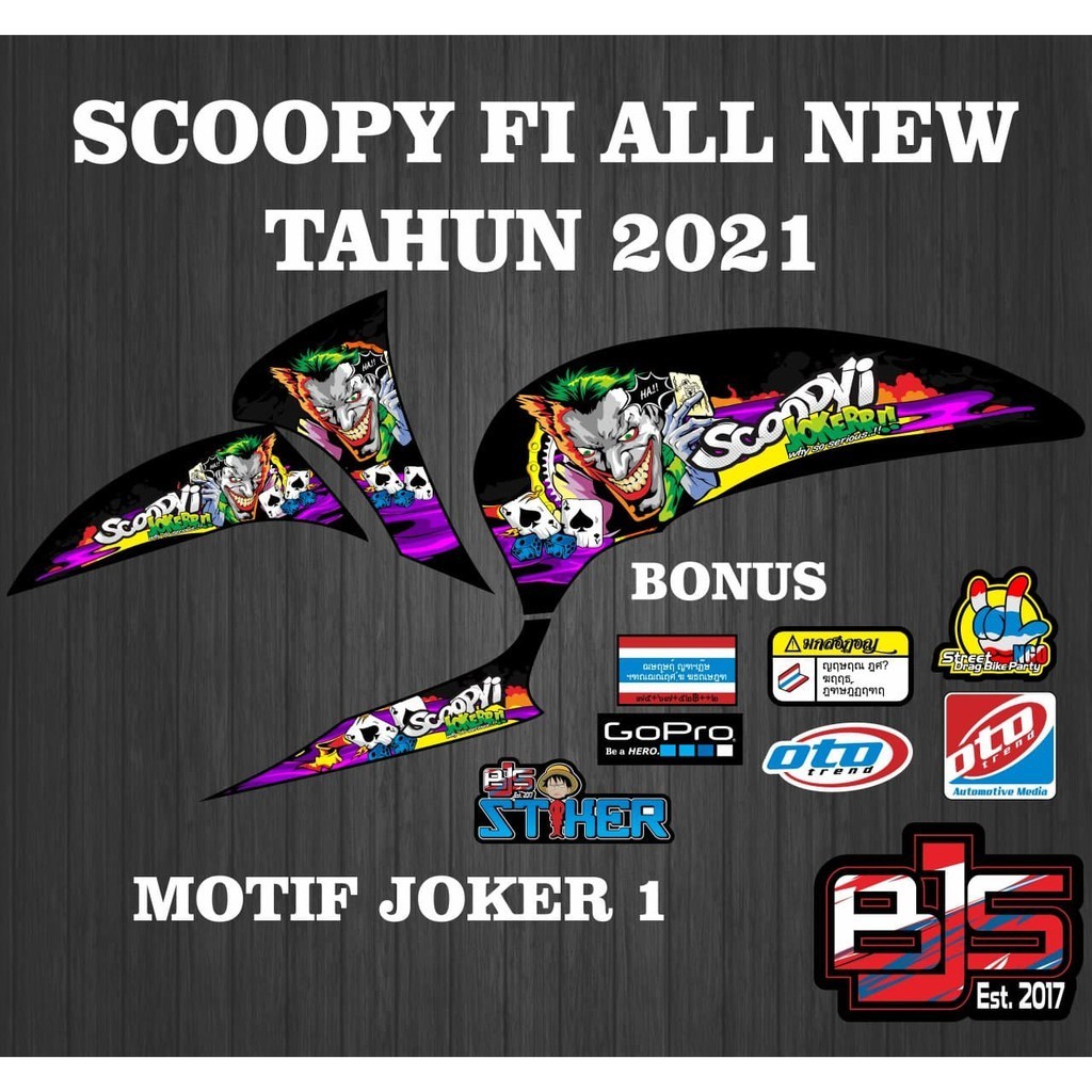 striping scoopy fi - striping sticker stiker polet lisi scoopy fi all new 2021-2023 joker 1