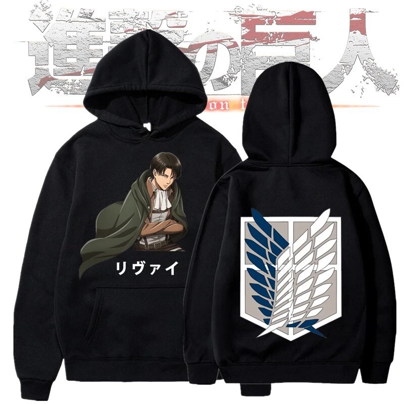 Hoodie Levi Ackermen Manga Anime Attack On Titan AOT