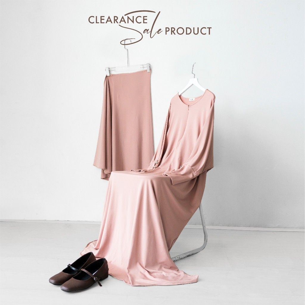 Lozy Hijab - [Defect Sale] Hafisa Abaya Set (Gamis Umroh Haji Abaya Jersey Set Kerudung)