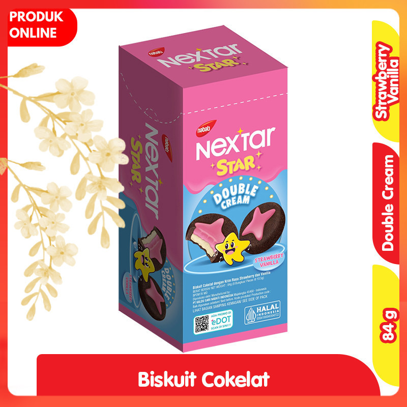 

Nextar Star Richoco Biskuit Double Krim Stroberi Vanila 84 g