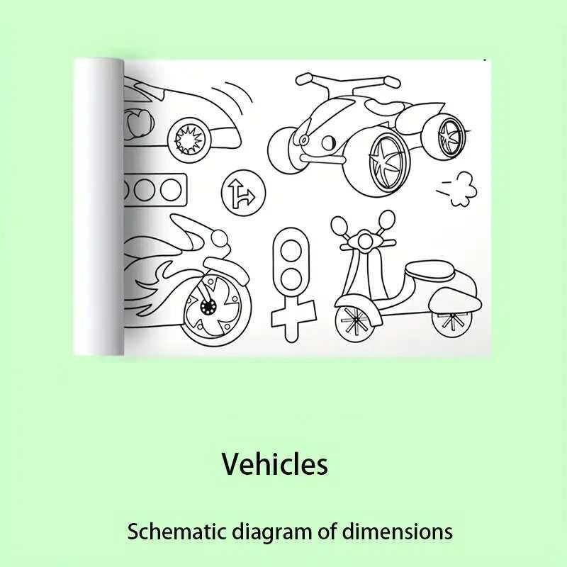 

SWEETYSTR Dehaiyun Kertas Mewarnai Tempel Dinding Drawing Paper Roll 3M - HB30