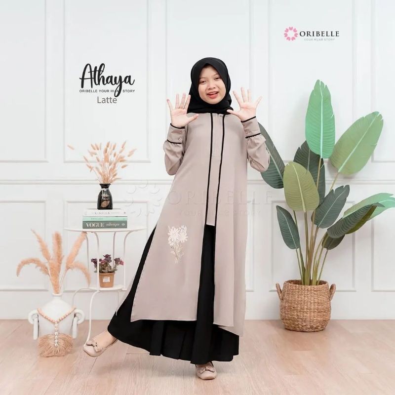 BP89UJ Athya Tunik Set + Rok Anak Usia 10 11 12 13 14 15 Tahun Gamis anak Remaja Prempuan Usia Tangg