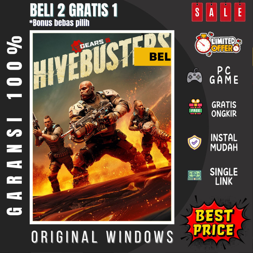 GEARS 5 HIVEBUSTERS - GAME PC - GAME LAPTOP - PC GAMES - BELI 2 GRATIS 1 - ORIGINAL WINDOWS - GARANS