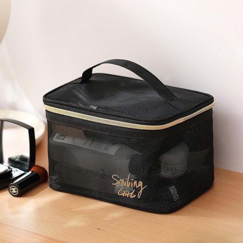 

Smiling Girls Tas Make Up Kosmetik Transparent Mesh Storage Bag - SMG3 TERLARIS