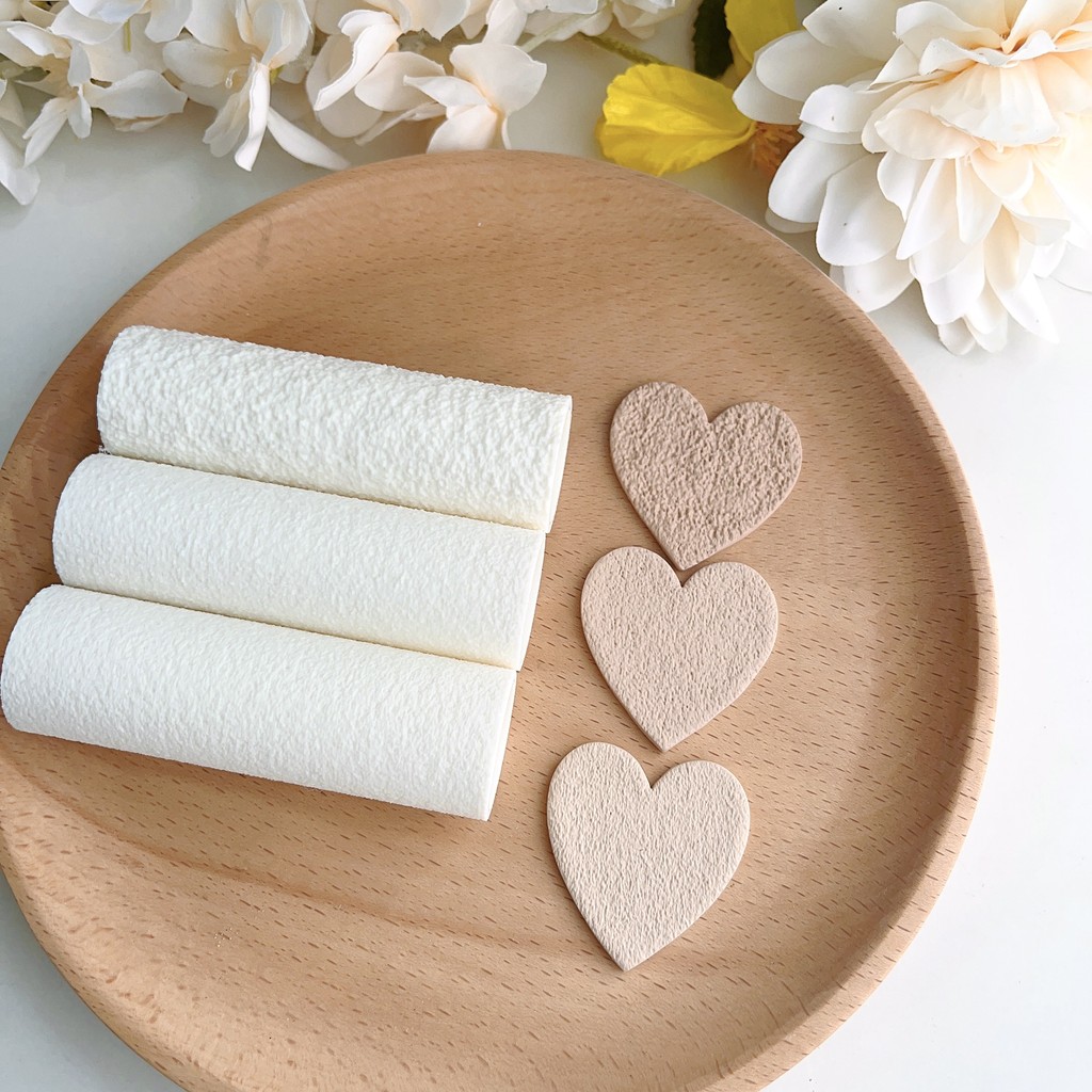 

Soft Pottery Earring Polymer Clay Cutter Roller Texture Polymer Clay Seamless Polymer Clay Texture Roller claycutters