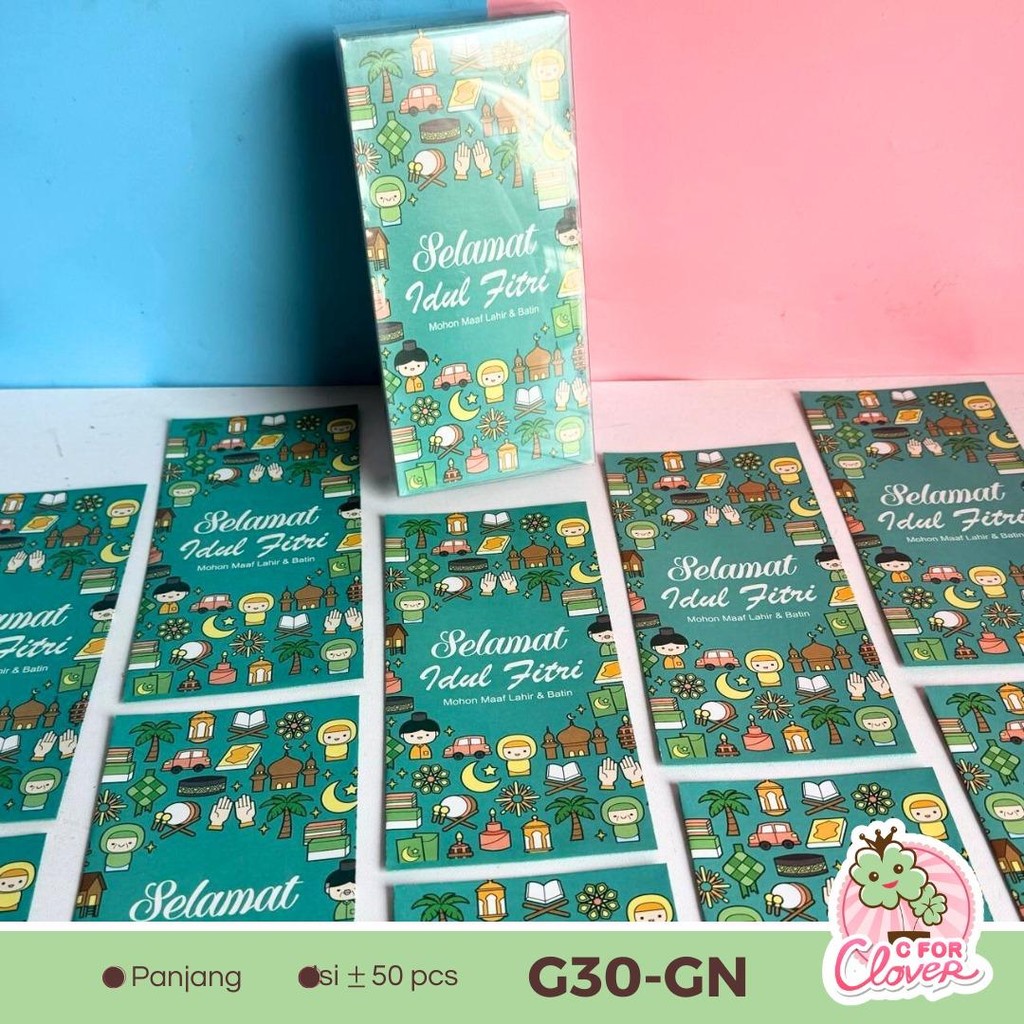 

AMPLOP LEBARAN IDUL FITRI PANJANG ISI 50 PCS minalaidinwalfaidin