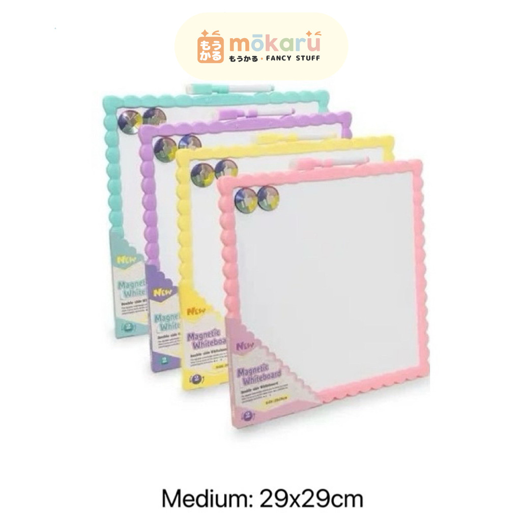 

Fancy Whiteboard Color Magnet JL-116 Papan Tulis Kotak Warna Pastel 29 x 29 cm Portabel
