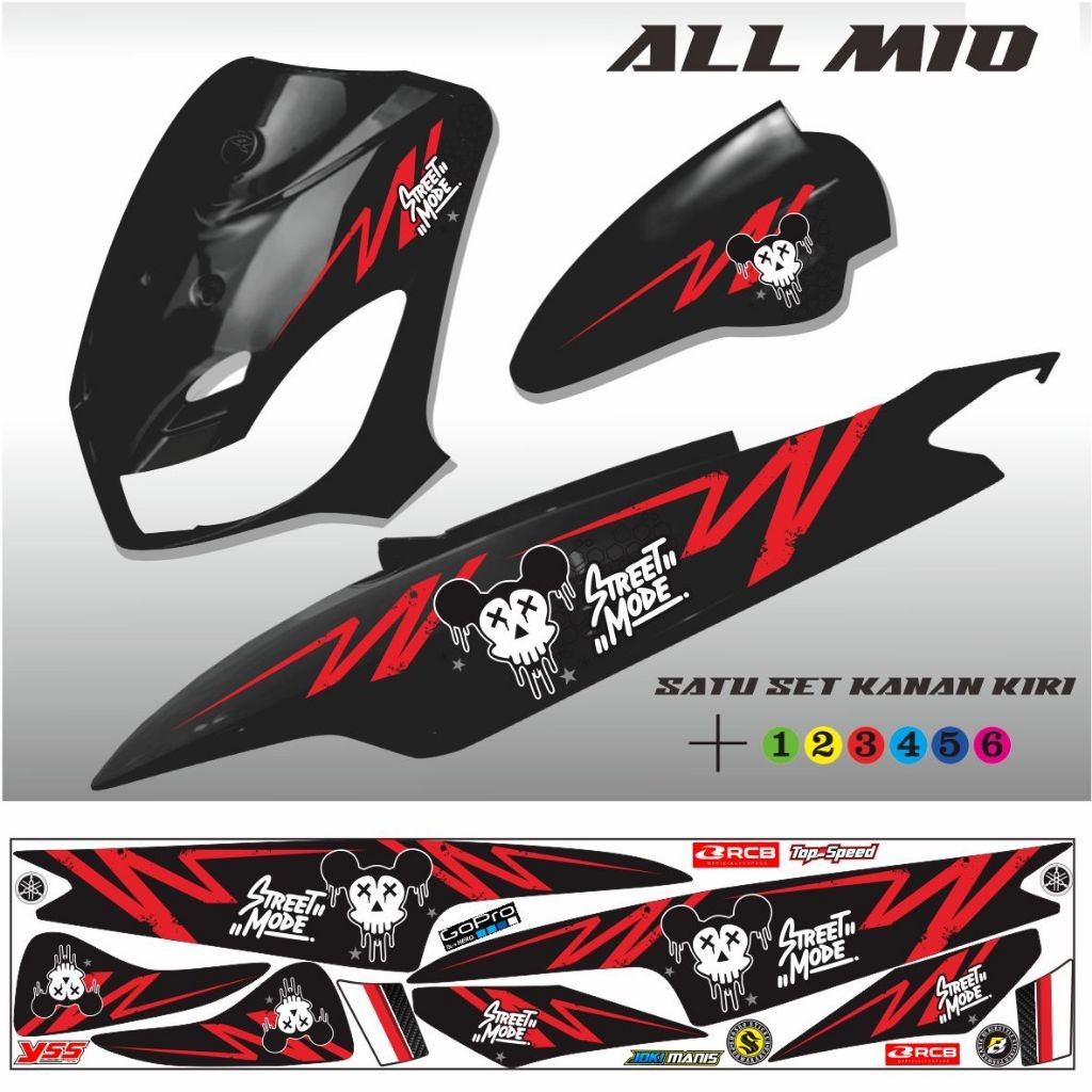 STIKER LIS MIO OLD / STRIPING VARIASI MOTOR MIO SPORTY / MOTOR MIO SMILE STIKER VARIASI MOTOR