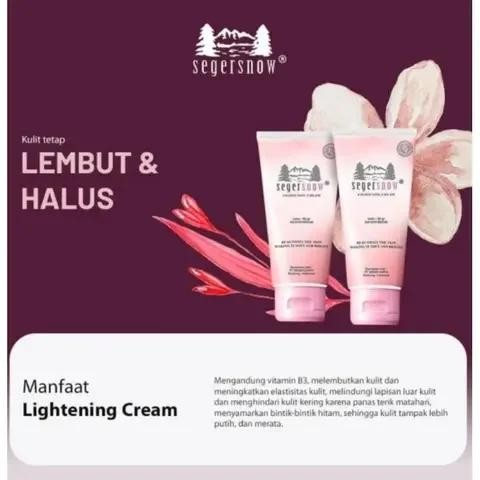 Seger snow lightening cream ( pink ) kemasan tube 60 gr haslin