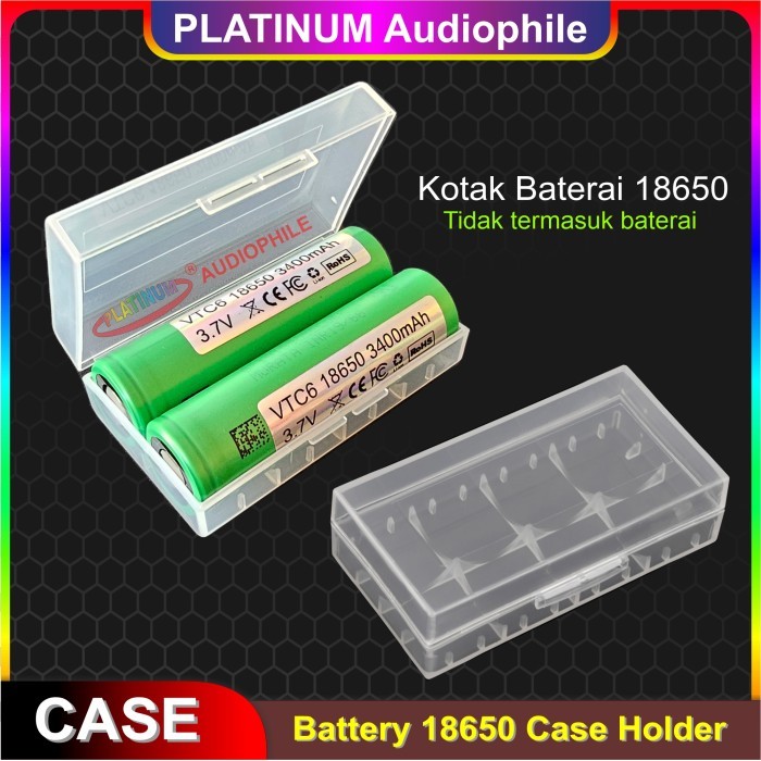 JT99 Baterai Case Kotak Batre 18650 2 Slot Battery Holder Casing 2S