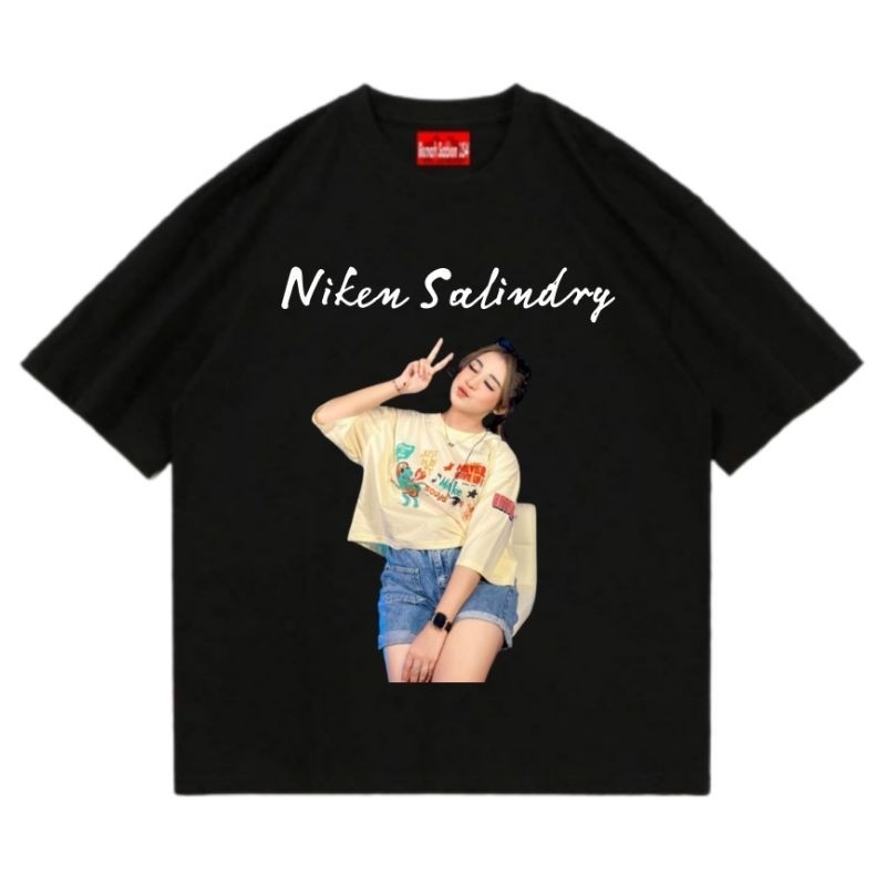 Kaos Baju NIKEN SALINDRY Oppa Rap Tee | Tshirt raja ratu dangdut CAMPURSARI Oversize Hitam Vintage |