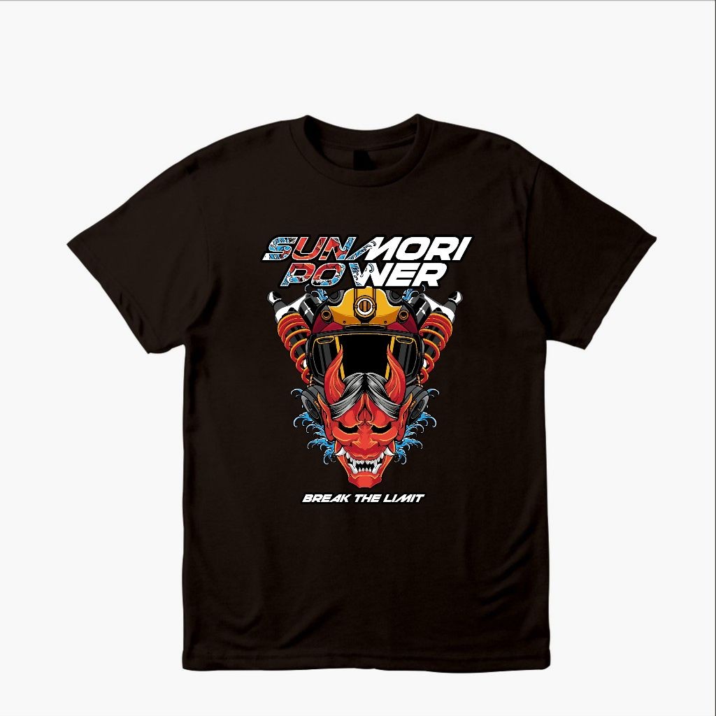 Kaos Distro otomotif Racing Sunmori power break the limit dewasa dan anak _Playmoreshop