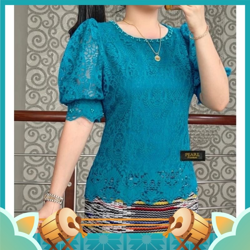 Kebaya Modern Murah Keren Cantik Kekinian / kebaya atasan wanita renda brokat premium lengan balon t