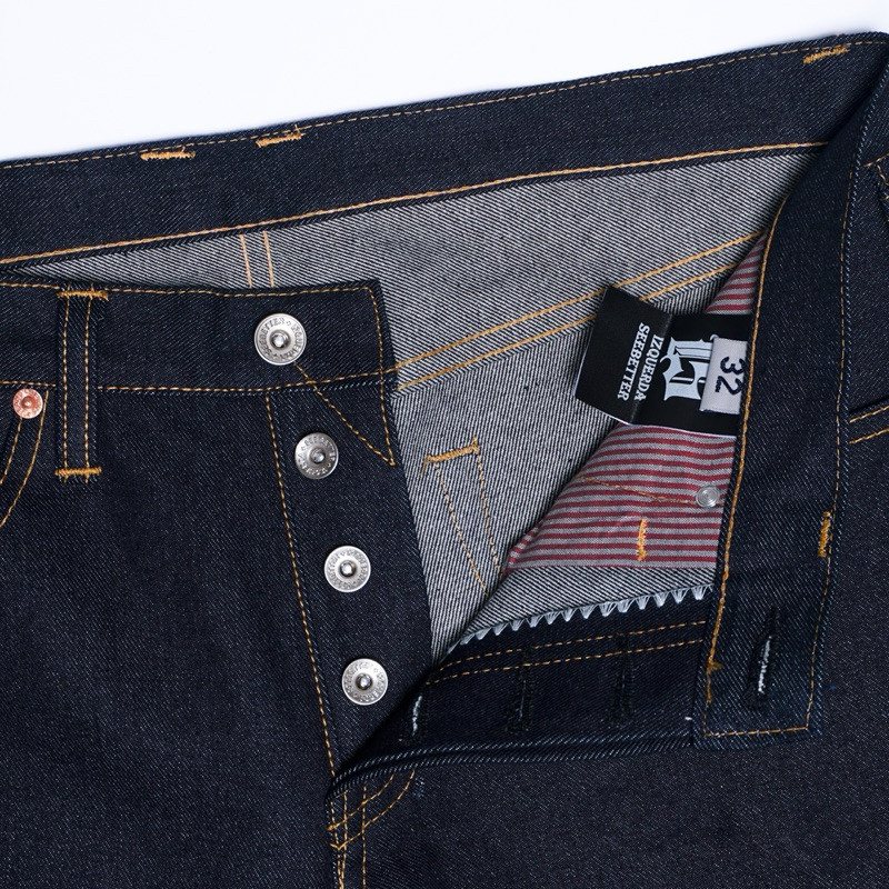 Izquerda - Vhagar V1 Series : 16oz Black Deep x Indigo Ultimate Quality Projectile Loomed Denim