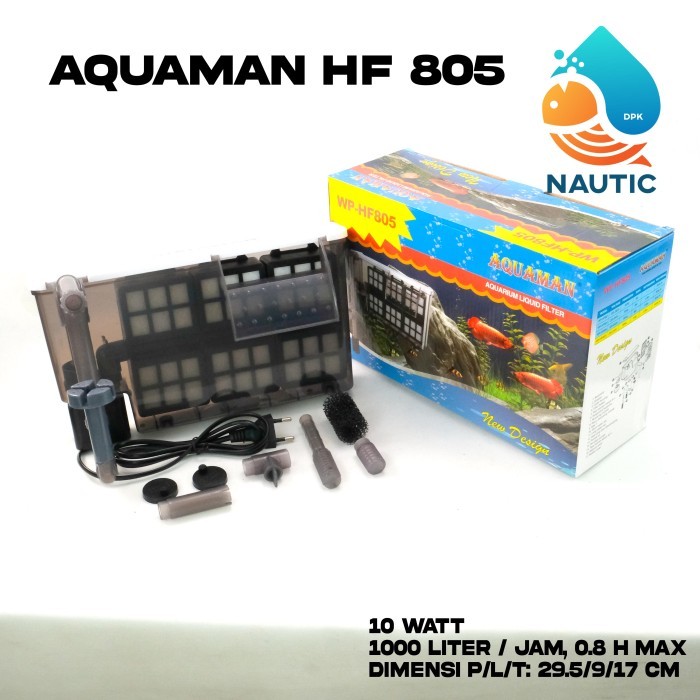 FILTER GANTUNG AQUARIUM HANGING FILTER SLIM AQUAMAN WP HF 805 HF-805 AQUAMAN