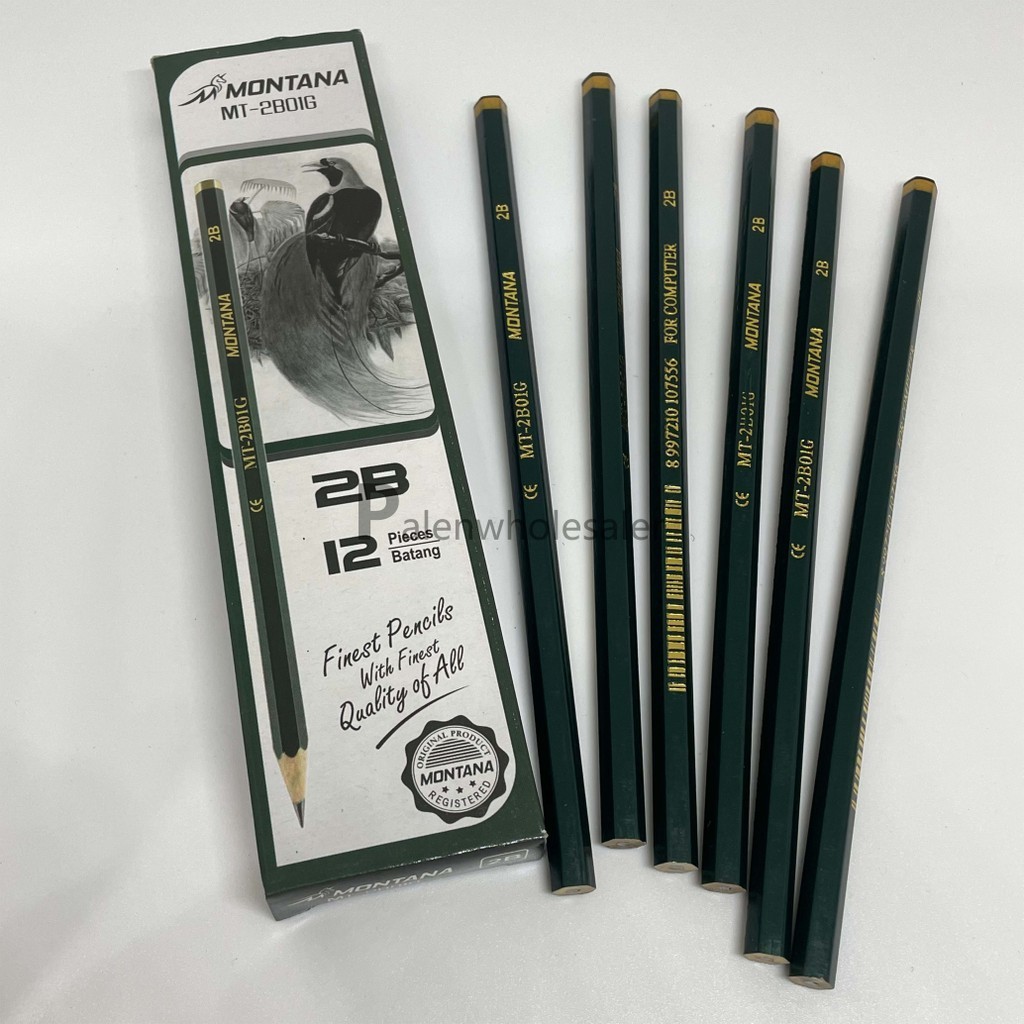 

[Palenwhlslr] Pencil / Pensil 2B (12pcs) M2000 / Montana Hijau