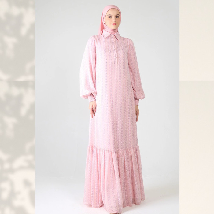 Dress Muslim Mandjha Ivan Gunawan - Devine Pink Dress | Abaya gamis - S
