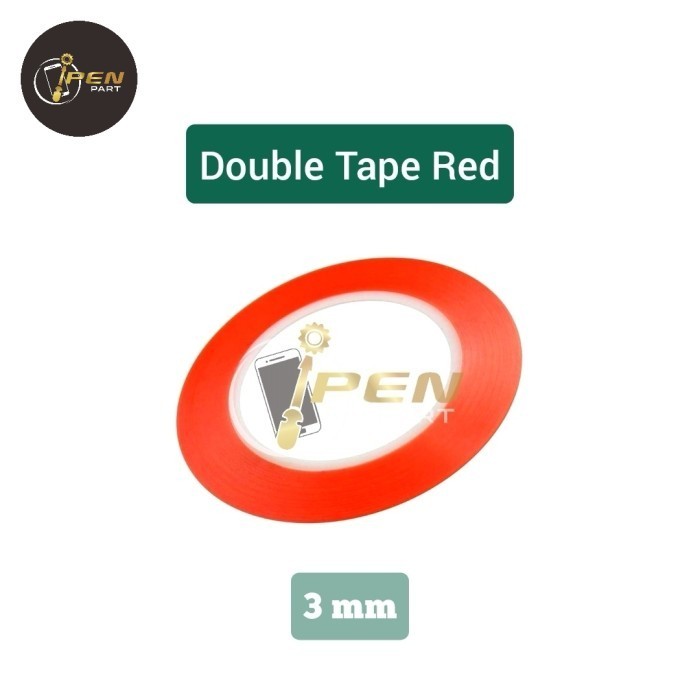 

Double Tape Merah 3 MM Adhesive Perekat Original