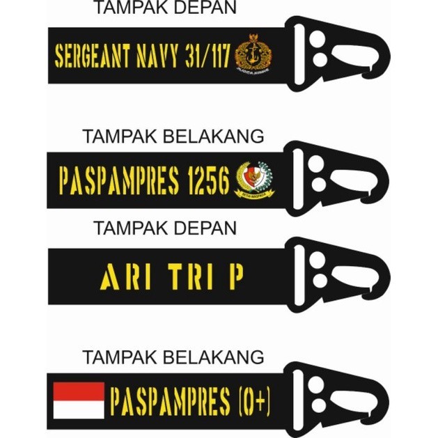 GANTUNGAN KUNCI COSTUME LASER CUT / GANCI / GANTUNGAN KUNCI TACTICAL / GANTUNGAN KUNCI MOTOR / GANTU