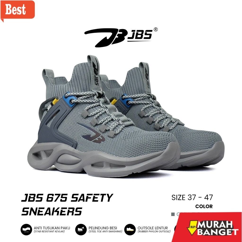 Sneakers pria terbaru- JBS Safety Sneakers Sepatu Olahraga Pria JBS Safety 675