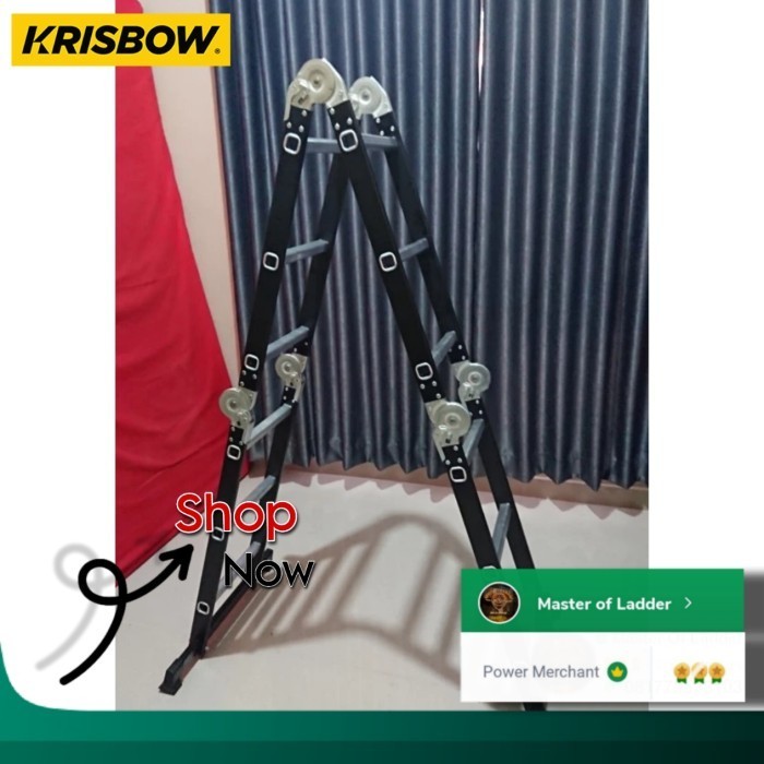 Krisbow Tangga Lipat Aluminium Multifungsi 3 Meter