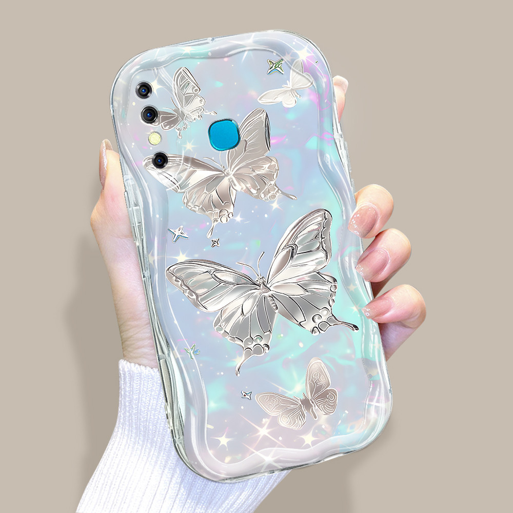 Infinix Hot 8 Pro X650 X650C Untuk Phone Case Softcase Soft Hp Kesing Kartun Imut Star Water Butterfly Pola Pmv Cream Wave Handphone Casing C63383