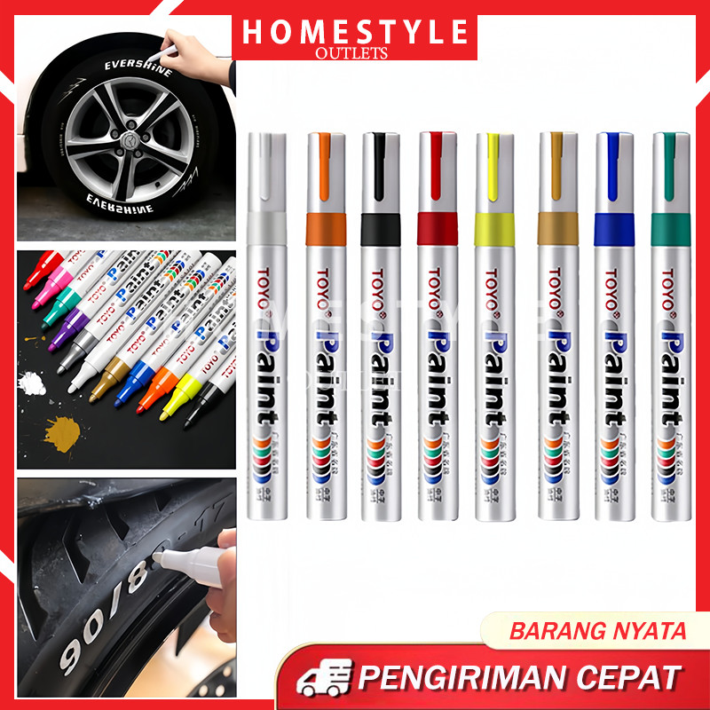 Spidol Permanen / Spidol Ban Mobil Motor / TOYO Karet Car Tyre Paint Marker Toyo Permanent / Cat Spi